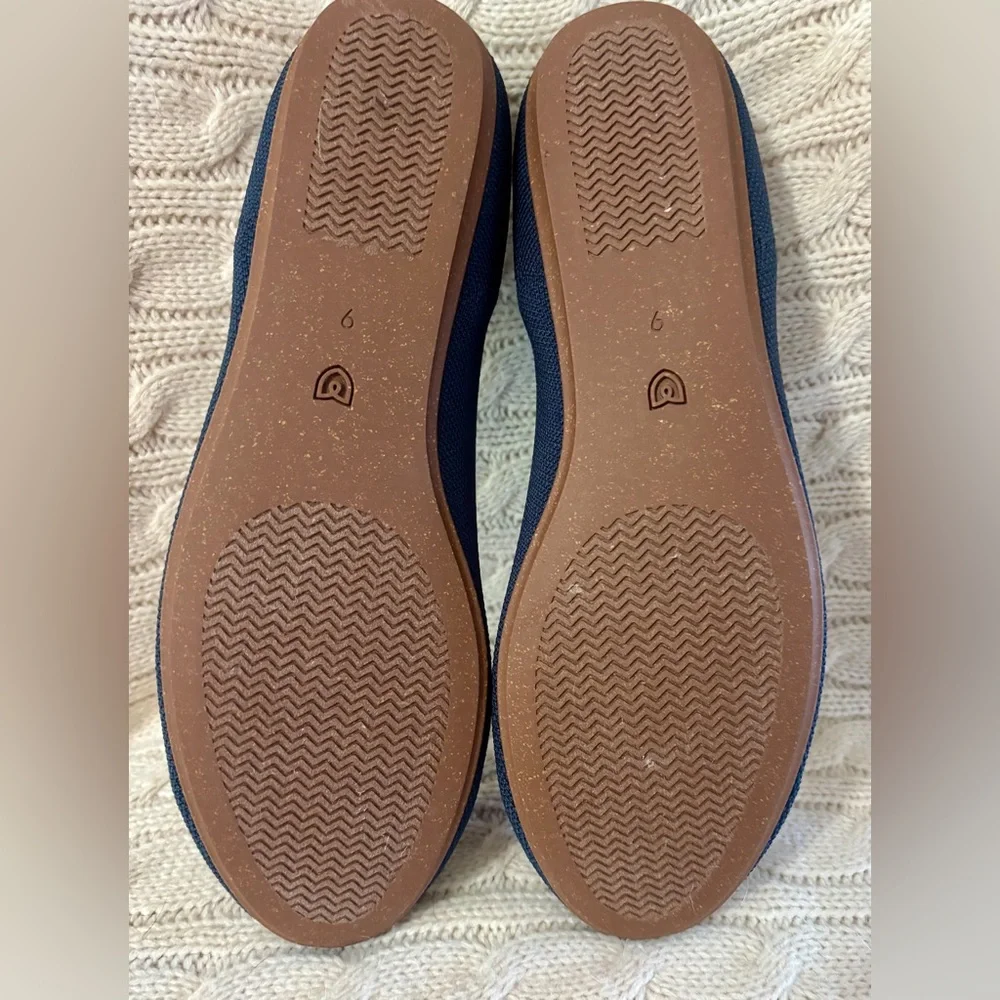 Rothy's Slip On Ballet Flats shoes Navy Blue Women Size 9 Round Toe